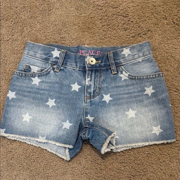 The Children's Place Star Print Denim Shorts - Picture 1 of 7